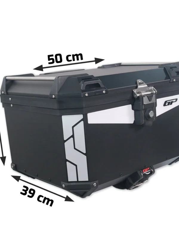 GP Kompozit Universal 45 lt Alüminyum Motosiklet Çantası Siyah