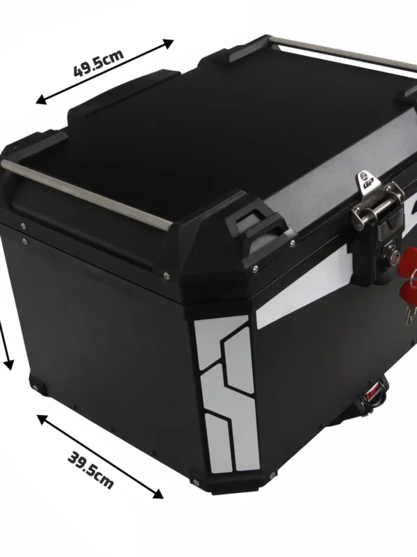 GP Kompozit Universal 57 lt Alüminyum Motosiklet Çantası Siyah